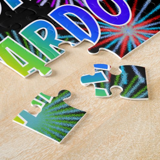 First Name "LEONARDO", Fun "HAPPY BIRTHDAY" ジグソーパズル (側面)
