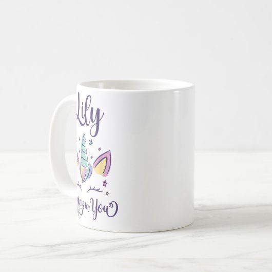First Name Lily D Lily  コーヒーマグカップ (正面左)