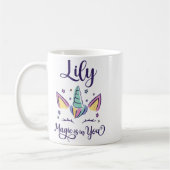 First Name Lily D Lily  コーヒーマグカップ (左)