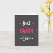 First Name Sandi Funny Quote Sandi  カード (黄色い花)