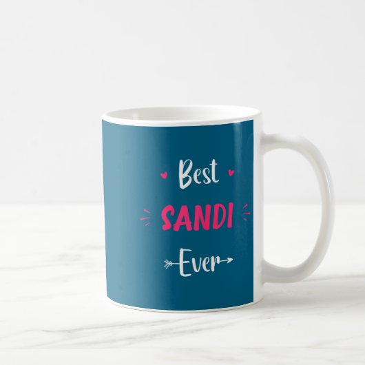 First Name Sandi Funny Quote Sandi  コーヒーマグカップ (右)
