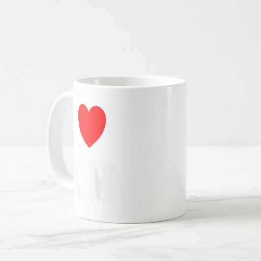 First Name Tom I Love Tom  コーヒーマグカップ (正面左)