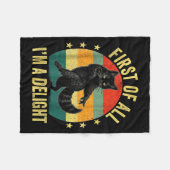 First Of All I’m A Delight Roaring Cat Funny Sarca フリースブランケット (正面(横))