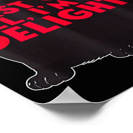 First Of All I'm A Delight Funny Roaring Black Cat ポスター (角)
