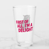 First Of All I'm A Delight Roaring Black Cat タンブラーグラス (正面)