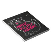 First Of All I'm A Delight Roaring Black Cat ノートパッド (アングル)