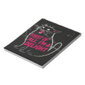 First Of All I'm A Delight Roaring Black Cat ノートパッド (回転)
