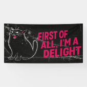 First Of All I'm A Delight Roaring Black Cat 横断幕 (横)