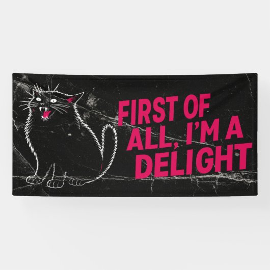 First Of All I'm A Delight Roaring Black Cat 横断幕 (横)