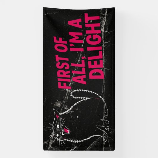 First Of All I'm A Delight Roaring Black Cat 横断幕 (縦)
