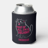 First Of All I'm A Delight Roaring Black Cat 缶クーラー (缶正面)