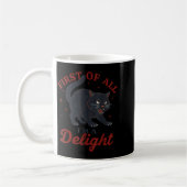 First Of All I'm A Delight Roaring Black Cat Funny コーヒーマグカップ (左)