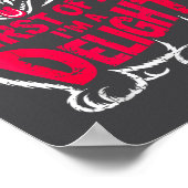 First Of All I'm A Delight Roaring Black Cat Funny ポスター (角)