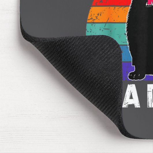 First Of All I'm A Delight Roaring Black Cat Funny マウスパッド (コーナー)