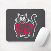 First Of All I'm A Delight Roaring Black Cat Funny マウスパッド (マウス)