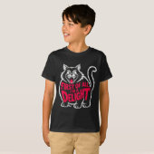 First Of All I'm A Delight Roaring Black Cat Funny Tシャツ (正面フル)