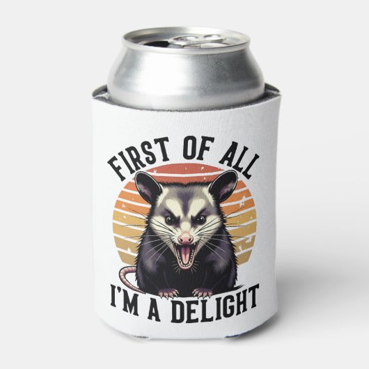 First of All I'm A Delight – Witty Opossum 缶クーラー (缶正面)
