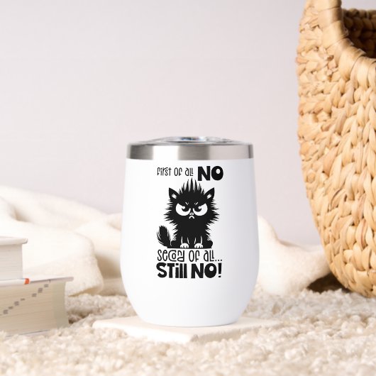 First Of All, No Funny Cat Lover Gift  (リビング (回転後))