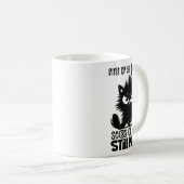 First Of All, No Funny Cat Lover Gift  コーヒーマグカップ (正面右)