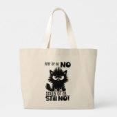 First Of All, No Funny Cat Lover Gift ラージトートバッグ (裏面)