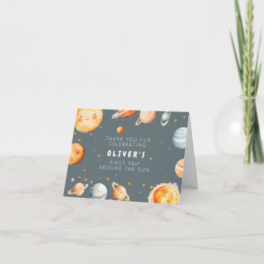 First Orbit Birthday Thank You Card サンキューカード (正面)