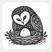 FIRST PEEP • StillWood • Barnowl スクエアシール (正面)