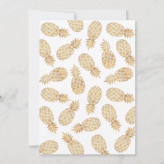 First Pineapple Birthday Invitations with photo 招待状 (裏面)