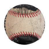 First Puppy`s Christmas Dog Rustic Photo Collage 野球ボール (裏面)