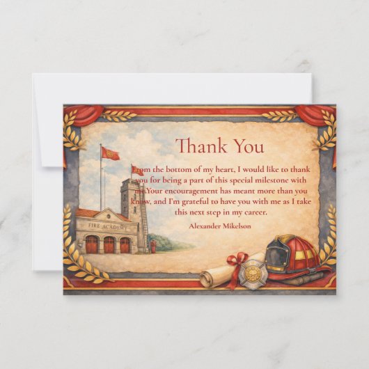 First Responder Graduation Celebration サンキューカード (正面)