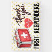 First Responder Thank You|コロナウイルス応急処置 横断幕 (縦)