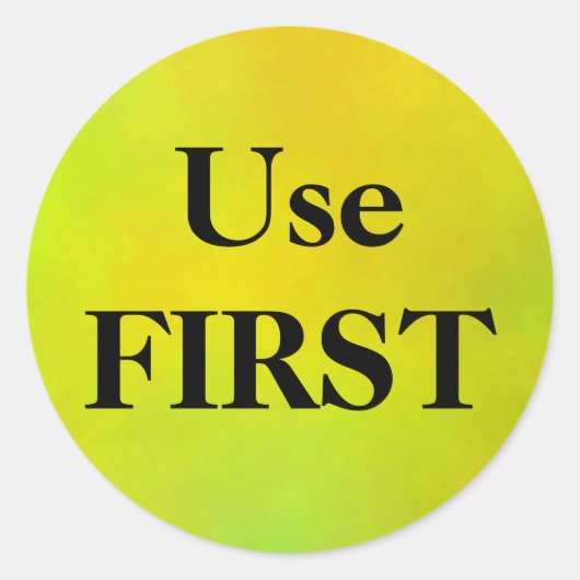 FIRST Restaurant Product Rotation Sheetsを使用 ラウンドシール (正面)