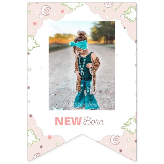 First Rodeo月次フォトバナーのバンティングフラグ バンティングフラッグ (第1の旗)