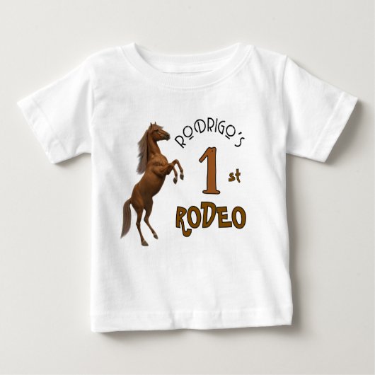 First Rodeo ベビーTシャツ (正面)