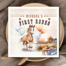 First RODEO | ワイルドウエストカウボーイ 1歳の誕生日おめでとう 