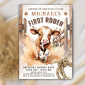 First Rodeo | 子牛の初ロデオ 初誕生日パーティー 招待状