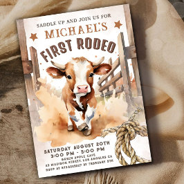 First Rodeo | 子牛の初ロデオ 初誕生日パーティー 招待状