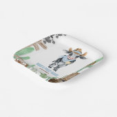 First Rodeo 1st Birthday Baby Cow ペーパープレート (傾斜あり)