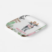 First Rodeo 1st Birthday Baby Cow ペーパープレート (傾斜あり)