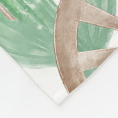 First Rodeo 1st Birthday Baby Cow Milestone Sign フリースブランケット (角)