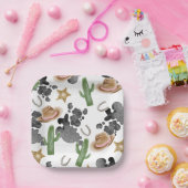 First Rodeo 1st Birthday Baby Cow Paper Plates ペーパープレート (パーティー)