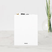 First Rodeo 1st Birthday Baby Cow Thank You カード (裏面)