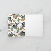 First Rodeo 1st Birthday Baby Cow Thank You カード (内部)