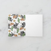 First Rodeo 1st Birthday Baby Cow Thank You カード (内部)