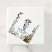 First Rodeo 1st Birthday Baby Cow Thank You フェイバータグ (インサイチュ)