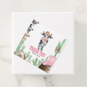 First Rodeo 1st Birthday Baby Cow Thank You フェイバータグ (インサイチュ)
