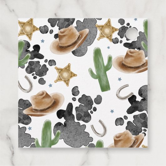 First Rodeo 1st Birthday Cute Animals Wild West フェイバータグ (裏面)