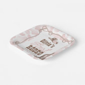 First Rodeo 1st Birthday Dusty Pink ペーパープレート (傾斜あり)