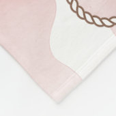 First Rodeo 1st Birthday Dusty Pink Photo Sign フリースブランケット (角)