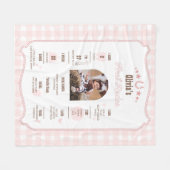 First Rodeo 1st Birthday Milestone Western Sign  フリースブランケット (正面(横))