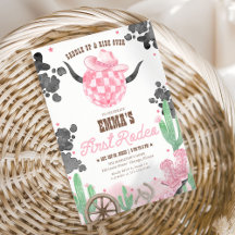 First Rodeo 1st Birthday Pink Boho Wild West